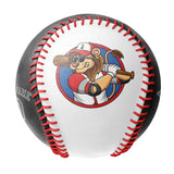 Personalized White Black Half Leather Black Authentic Baseballs