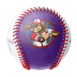 Personalized Purple White Half Leather White Authentic Baseballs