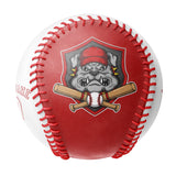 Personalized Red White Half Leather White Authentic Baseballs