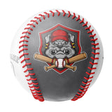 Personalized Gray White Half Leather White Authentic Baseballs