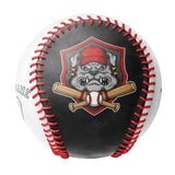 Personalized Black White Half Leather White Authentic Baseballs