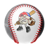 Personalized White Gray Half Leather Gray Authentic Baseballs