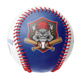Personalized Royal White Half Leather White Authentic Baseballs