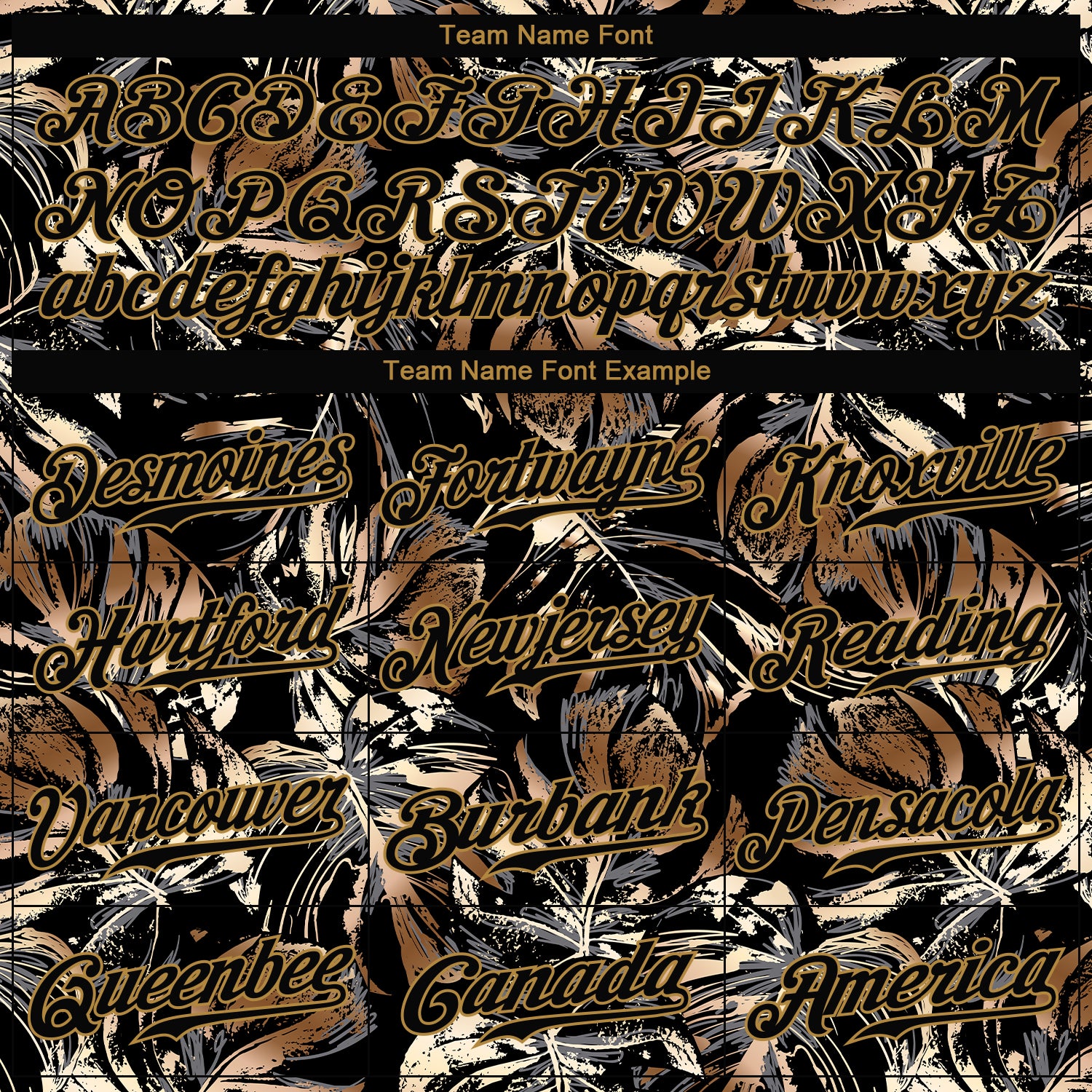 Custom 3D Pattern Design Golden Tropical Leaves In The Style Of Jungalow And Hawaii Authentic Baseball Jersey