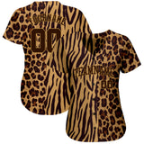 Custom 3D Pattern Design Leopard Skin Zebra Stripe Authentic Baseball Jersey