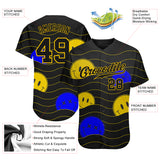 Custom 3D Pattern Design Smile Emoji Authentic Baseball Jersey