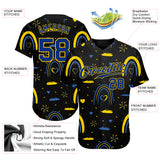 Custom 3D Pattern Design Ukrainian Flag Colors Glory To Ukraine Authentic Baseball Jersey