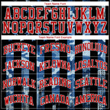 Custom Camo Royal Red-White 3D Salute To Service American Flag Authentic Baseball Jersey