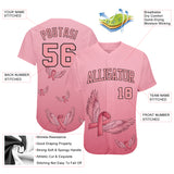 Custom 3D Pink Ribbon With Angel Wings Breast Cancer Awareness Month Women Health Care Support Authentic Baseball Jersey