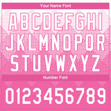 Custom Pink White 3D Pattern Design Authentic Baseball Jersey