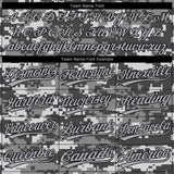 Custom Gray Black Digital Camo Two Tone Authentic Baseball Jersey