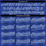 Custom Royal Royal-Navy 3D Pattern Design Authentic Baseball Jersey