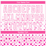 Custom White White-Pink 3D Pattern Design Authentic Baseball Jersey