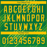 Custom Neon Green Gold-Kelly Green 3D Pattern Design Authentic Baseball Jersey