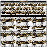 Custom White Black-Old Gold 3D Pattern Design Authentic Baseball Jersey