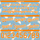 Custom Light Blue Bay Orange-White 3D Pattern Polar Bear And Fish Authentic Basketball Shorts