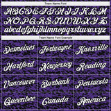 Custom Purple White-Black Authentic City Edition Basketball Jersey