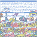 Custom White Light Blue 3D Pattern Design Colorful Flowers And Mushrooms Psychedelic Hallucination Performance T-Shirt