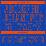 Custom Royal Orange 3D New York City Edition Fade Fasion Authentic Baseball Jersey