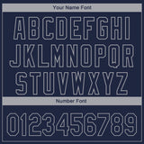 Custom Navy Gray 3D Dallas City Edition Fade Fasion Authentic Baseball Jersey