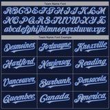 Custom Navy Gray-Thunder Blue 3D Dallas City Edition Fade Fasion Authentic Baseball Jersey