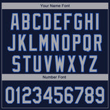 Custom Navy Gray-Thunder Blue 3D Dallas City Edition Fade Fasion Authentic Baseball Jersey