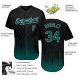Custom Black Midnight Green-Gray 3D Philadelphia City Edition Fade Fasion Authentic Baseball Jersey