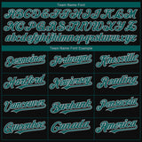 Custom Black Midnight Green-Gray 3D Philadelphia City Edition Fade Fasion Authentic Baseball Jersey