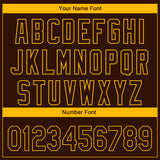 Custom Brown Gold 3D San Diego City Edition Fade Fasion Authentic Baseball Jersey