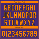 Custom Purple Bay Orange-Black 3D Phoenix City Edition Fade Fasion Authentic Baseball Jersey