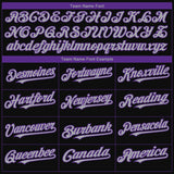 Custom Black Gray-Purple 3D Sacramento City Edition Fade Fasion Authentic Baseball Jersey