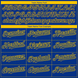 Custom Royal Yellow 3D Los Angeles City Edition Fade Fasion Authentic Baseball Jersey