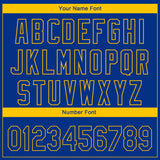 Custom Royal Yellow 3D Los Angeles City Edition Fade Fasion Authentic Baseball Jersey