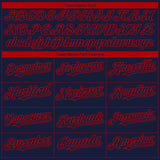 Custom Navy Navy-Red 3D Los Angeles City Edition Fade Fasion Authentic Baseball Jersey