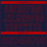 Custom Navy Navy-Red 3D Los Angeles City Edition Fade Fasion Authentic Baseball Jersey