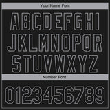 Custom Black-Gray 3D Los Angeles City Edition Fade Fasion Authentic Baseball Jersey