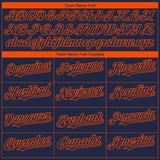 Custom Navy Orange 3D Chicago City Edition Fade Fasion Authentic Baseball Jersey
