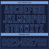 Custom Navy Light Blue 3D Chicago City Edition Fade Fasion Authentic Baseball Jersey