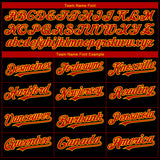 Custom Black Red-Gold 3D Atlanta City Edition Fade Fasion Authentic Baseball Jersey