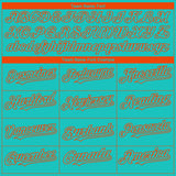 Custom Aqua Orange 3D Miami City Edition Fade Fasion Authentic Baseball Jersey