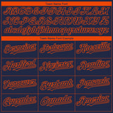 Custom Navy Orange 3D Denver City Edition Fade Fasion Authentic Baseball Jersey