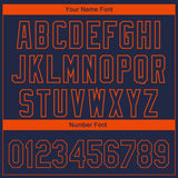 Custom Navy Orange 3D Denver City Edition Fade Fasion Authentic Baseball Jersey