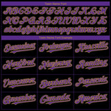 Custom Black Purple-Old Gold 3D Baltimore City Edition Fade Fasion Authentic Baseball Jersey