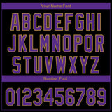 Custom Black Purple-Old Gold 3D Baltimore City Edition Fade Fasion Authentic Baseball Jersey