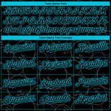 Custom Black Lakes Blue 3D Pattern Design Bowling Ball Authentic Baseball Jersey