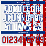 Custom White Red-Royal 3D American Flag Authentic Baseball Jersey