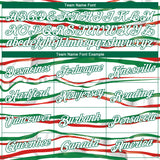 Custom White Kelly Green-Red 3D Mexican Flag Authentic Basketball Jersey