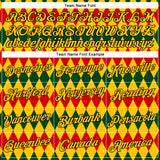 Custom Black Yellow 3D Pattern Design Black History Month Performance T-Shirt