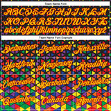 Custom Black Yellow-Red 3D Pattern Design Black History Month Performance T-Shirt