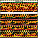Custom Black Yellow-Red 3D Pattern Design Black History Month Performance T-Shirt